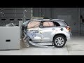 2012 Mitsubishi Outlander Sport driver-side small overlap IIHS crash test