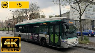 Bus 75 - Porte de Pantin - Panthéon