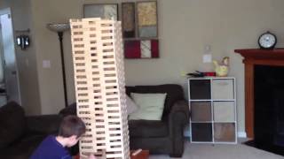 Wood block tower destruction
