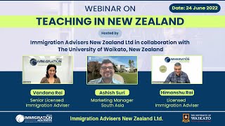 Webinar on Teaching in New Zealand | Vandana Rai, Ashish Suri, Himanshu Rai | IANZ