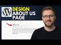 How to design about us page in WordPress (Step By Step 2026)