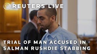 LIVE: Arrivals at trial of man accused in Rushdie stabbing