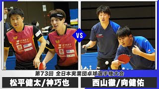 【男子第1ステージ】松平健太/神巧也 – 西山徹/向健佑｜ファースト vs 三菱電機長崎｜第73回全日本実業団卓球選手権大会