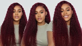 How To Slay A Fall Vibes Burgundy Deep Wave Style🍁Most Details Tutorial | Ft Ashimary Hair