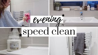 RELAXING BATHROOM SPEED CLEAN | EVENING CLEANING ROUTINE 2018