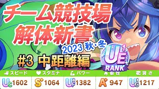 CLASS6維持のためのチーム競技場解体新書2023年秋冬 中距離編【ウマ娘】【攻略・解説】