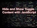 Hide and show toggle content with JavaScript | HTML, CSS and JavaScript