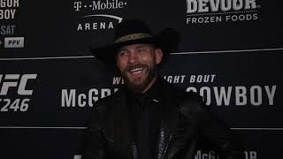 Donald Cowboy Cerrone finishes UFC 246 media scrum with Ariel Helwani diss...
