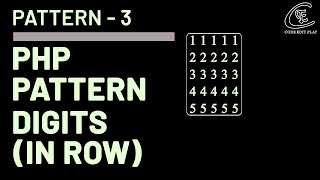 PHP Pattern | PHP Pattern Digits | Pattern 3 | Code Edit Play