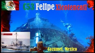 C53 Wreck Dive USS Scuffle in Cozumel, Mexico