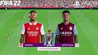 FIFA 22 | Arsenal vs Aston Villa - Premier League 2022/23 - Full Gameplay PS5