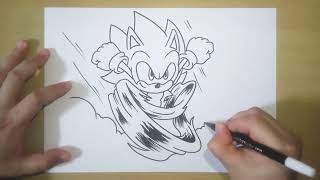 How to Draw Sonic In 10 Minutes Easy Step by Step For Beginners | Drawing Tutorial
