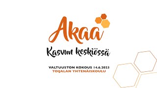 Valtuuston kokous 14.6.2023 Toijalan yhteiskoulu