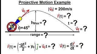 Calculus 3: Vector Calculus: Motion in Plane (7 of 17) Projectile Motion Example