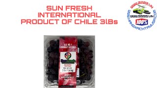 SUN FRESH INTERNATIONAL PRODUCT OF CHILE 3lBs