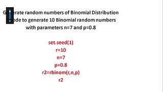 Binomial random numbers R programming