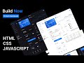 Build a Modern Dashboard with HTML, CSS, and JavaScript | Fintech App Design Tutorial