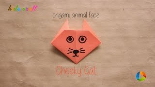 DIY: Origami Animal Faces - Cheeky Cat | Art All The Way