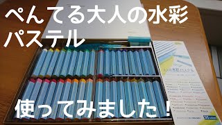 【画材紹介】ぺんてる大人水彩パステル36色セットを使ってみた。