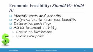 Systems Analysis & Design - Ch 1 - Feasibility Analysis