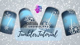 Glittered Snowflake Tumbler Tutorial