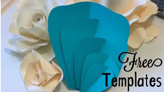 FREE Paper Flower Templates DIY TUTORIAL How To Make Paper Flower Templates