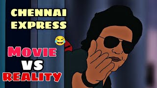 CHENNAI EXPRESS  (MOVIE VS REALITY) | SRK, DEEPIKA PADUKON | FUNNY 2D ANIMATED SPOOF, ROHIT SHETTY