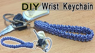 How To Make Wrist Keychain | Paracord wrist lanyard| DIY Macrame Keychain | Wrist Keychain Tutorial.