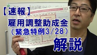 【緊急3/29公表】 雇用調整助成金（特例）の解説 大幅に緩和され活用しやすくなった８つのポイント【社労士労務相談】