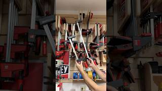 Adding some new Bessey clamps to the clamp wall