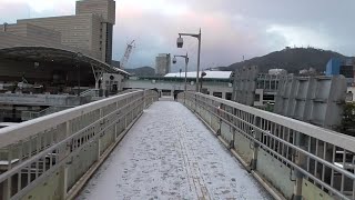 正月特別編　旧駅舎解体（長崎駅）進捗工事状況＆大晦日の長崎駅前積雪の様子　２０２０１２３１