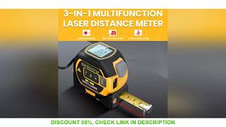 1pc Laser Tape Measure 3 In 1 Digital Tape Measure High Precision Laser Rangefinder Steel Tape Measu