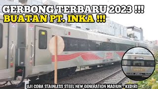 UJI COBA RANGKAIAN STAINLESS STEEL NEW GENERATION BUATAN PT. INKA !!! KERETA API INDONESIA