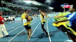 Jamaica Clock 1:18:63 WR 4 x 200m Relay Final IAAF World Relays 2014