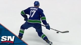 Filip Hronek Absolutely Wires Home First Goal With Canucks To Tie Game Late vs. Islanders