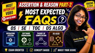 🔥 Assertion & Reason Part-2 | Most Expected FAQs & PYQs | OS, SE, TOC & DS Algo | UGC NET CS