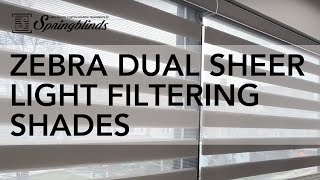 SPRINGBLINDS: Premium Zebra Light Filtering Dual Sheer Shades