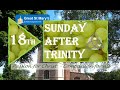 8th October 2023, 9.30am,  Eighteenth Sunday after Trinity,  Great St Mary's, Sawbridgeworth