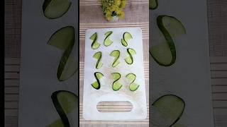 Cucumber cutting skills l vegetable cutting ideas #cucumbercarving #art #saladdecorationideas #diy