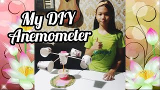 My DIY  Anemometer  // Science  Project Grade 4
