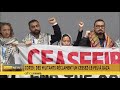 baku protesters call for gaza ceasefire during opening of cop29