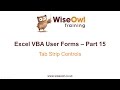 Excel VBA Forms Part 15 - Tab Strip Controls