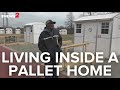 What it’s like living inside a pallet home