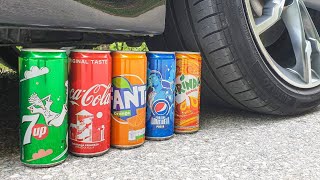 Crushing Crunchy & Soft Things by Car! EXPERIMENT: Car vs Coca Cola, Fanta,@TestEx @MrIndianHacker
