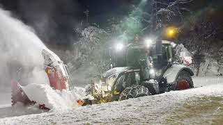 Brøyting 2024 med Fendt 516, Steinsland diagonal plog og Dalen 2011 snøfreser