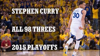Stephen Curry ALL 98 THREES in the 2015 Playoffs