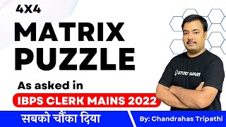 Matrix Puzzle asked in  IBPS CLERK Mains 2022