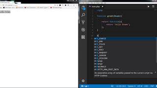 PHP - Function returning a function and use keyword