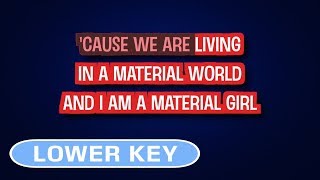 Madonna - Material Girl | Karaoke Lower Key