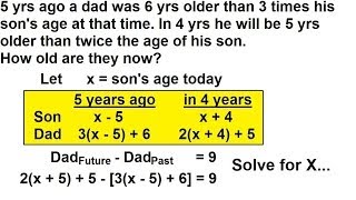 PreCalculus - Algebra Fundamental Review (24 of 80) Review of Word Problems: Ages